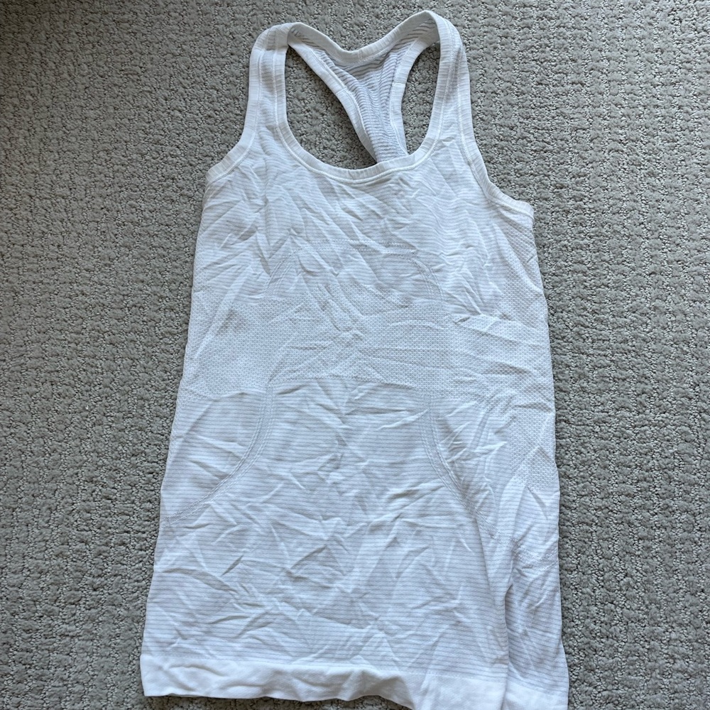 White Lulu Lemon Swiftly Tech Racerback Tank